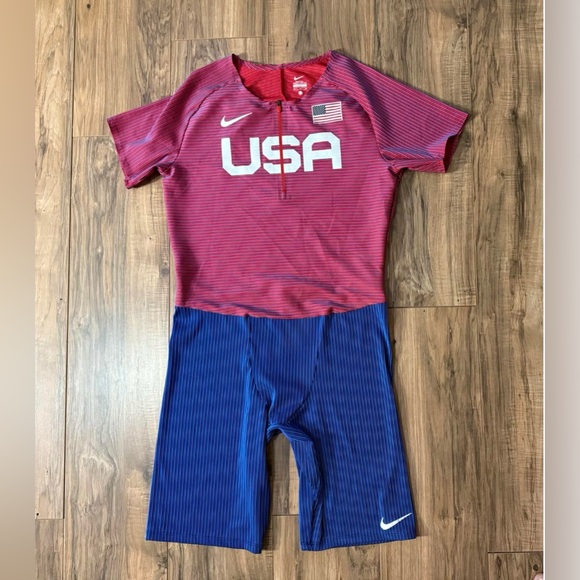 Nike Pro Elite Team USA Men's Track & Field Speedsuit **MADE IN USA**